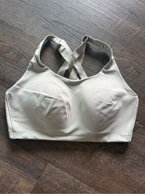 lululemon athletica High-Neck Crisscross Sports Bra in Light Beige